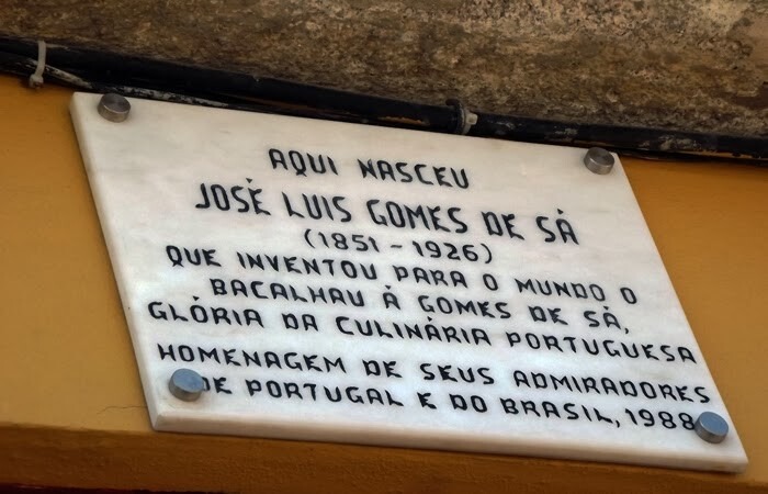 José Luís Gomes de Sá placa
