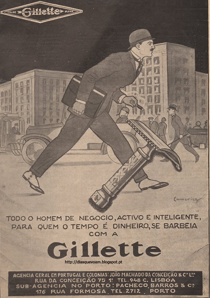 Gillette década de 1920.