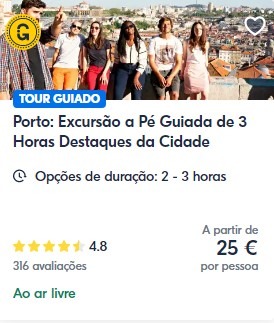 Excursão a pé no Centro histórico Porto