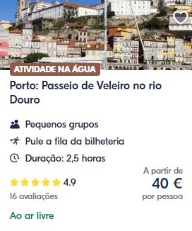 Passeio de Veleiro no Douro