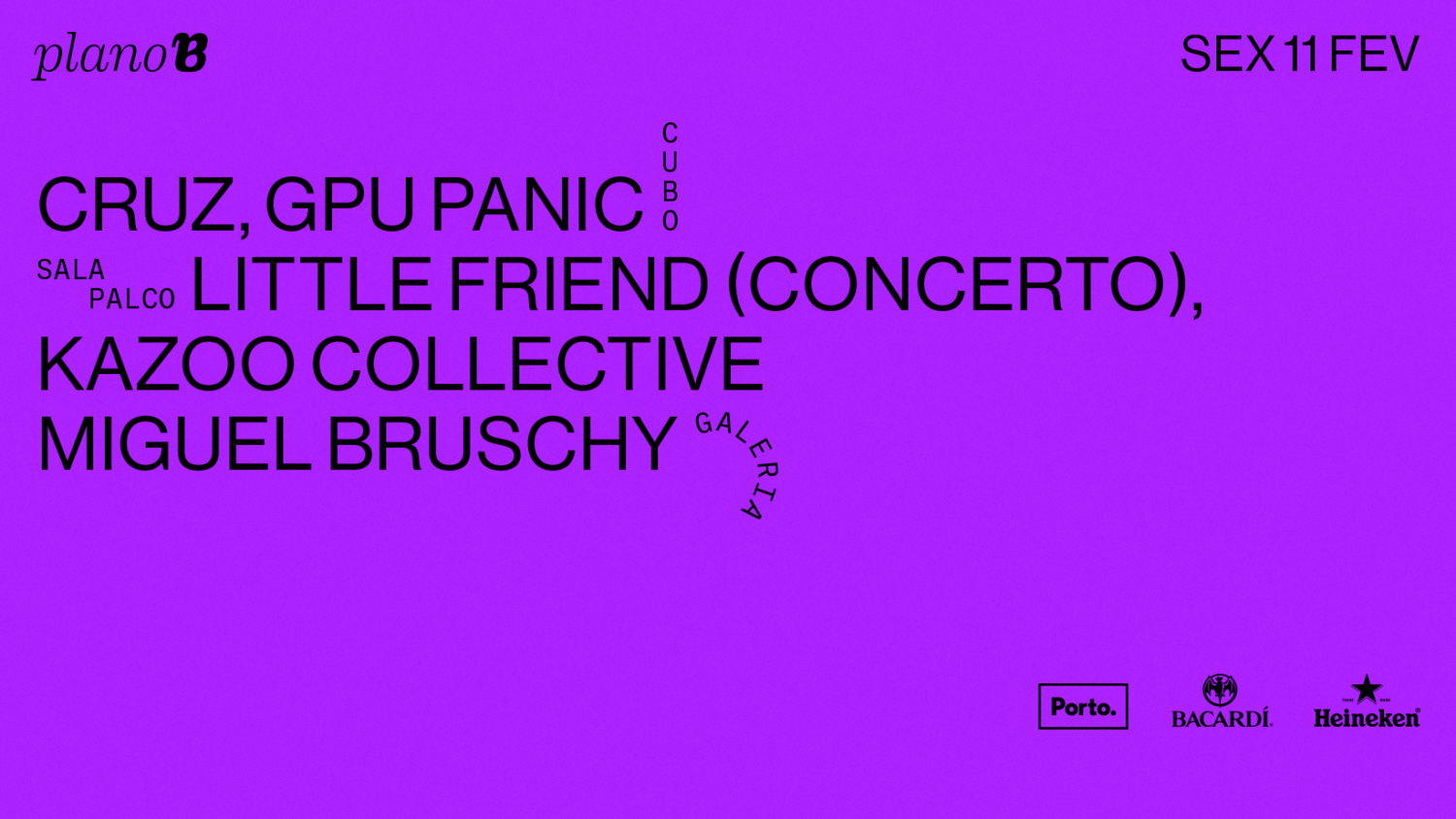 Cruz, GPU Panic, Little Friend (concerto), Kazoo Collective, Miguel Dias