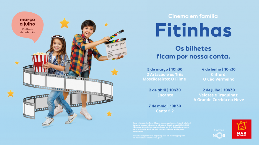 Cinema infantil gratuito no MAR Shopping Matosinhos