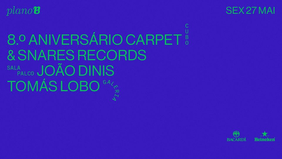 8º Aniversário Carpet & Snares Records, João Dinis, Tomás Lobo