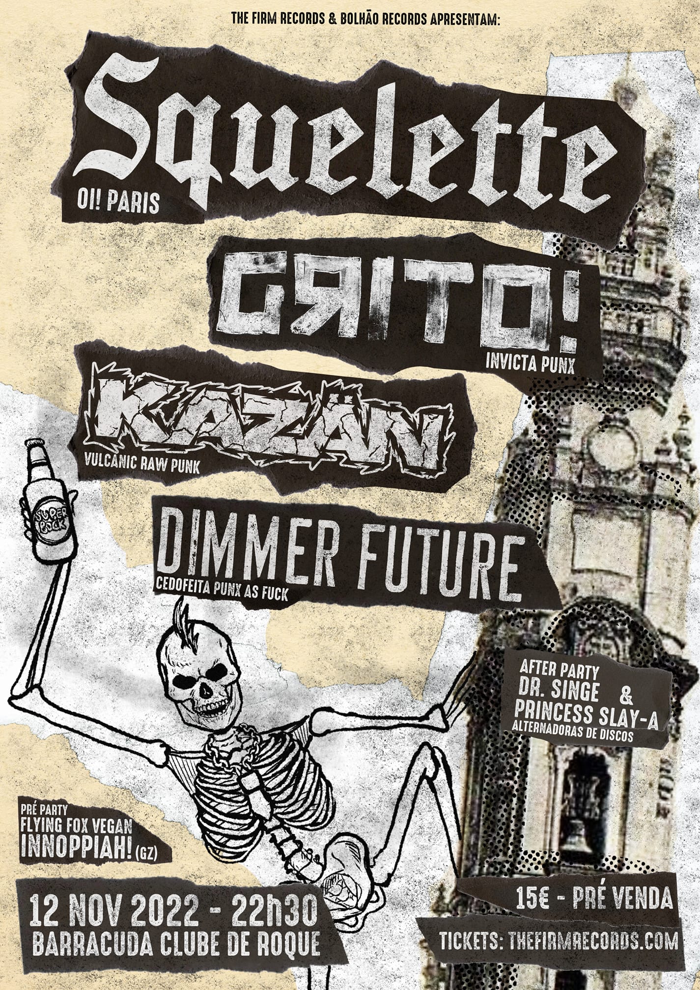 Squelette (Oi! Paris) + Grito! + Kazan + Dimmer Future - BARRACUDA (Porto)