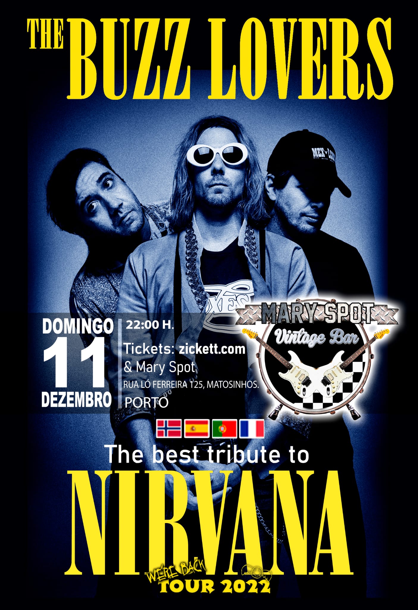 NIRVANA TRIBUTO - THE BUZZ LOVERS @ MARY SPOT VINTAGE BAR - MATOSINHOS
