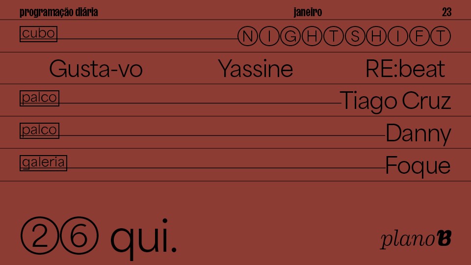 Gusta-vo, Yassine, Re beat, Tiago Cruz, Danny, Foque