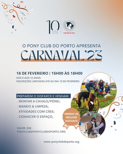 Atividade Carnaval - Pony Club do Porto