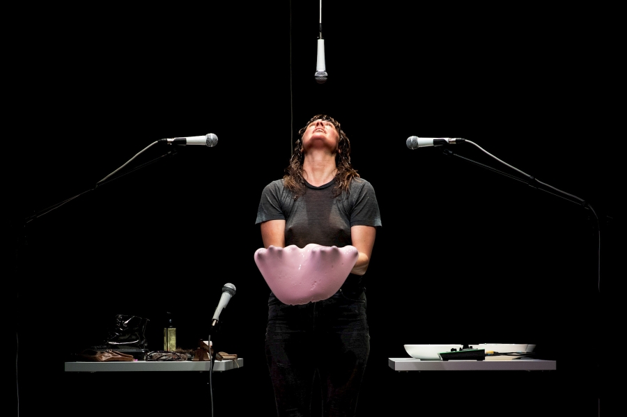 Thank You for Coming: Space de Faye Driscoll é um rito de passagem partilhado, uma invocação dos poderes transformadores da presença e da ausência. Space [espaço] desdobra-se dentro de uma instalação íntima, conectada pelo som e suportada por roldanas, cordas e o peso de outras pessoas. Através de uma alquimia — corpo, objeto, voz e som ao vivo —, Driscoll constrói um requiem em movimento para o corpo humano e evoca um mundo que é, como nós, vivo e para sempre mutável. Space convida-nos a confrontar coletivamente o derradeiro florescimento da vida e nos liga ao nosso potencial, tanto para o grotesco como para o sublime. — Faye Driscoll Faye Driscoll é uma criadora e artista na área da performance que tem sido aclamada como um "talento surpreendentemente original" pelo The New York Times. As suas mais recentes performance-esculturas, Calving (2022) e Weathering (2023) estrearam no Theater Bremen, na Alemanha, e no Nova Iorque Live Arts, respetivamente. Em 2020, o seu trabalho a solo, Come On In, no Walker Art Center, proporcionou ao público uma experiência de seis momentos distintos, orientados por áudio, apelidadas de Guided Choreographies for the Living and the Dead. Fonte: http://www.teatromunicipaldoporto.pt/pt/programa/faye-driscoll-thank-you-for-coming-space/