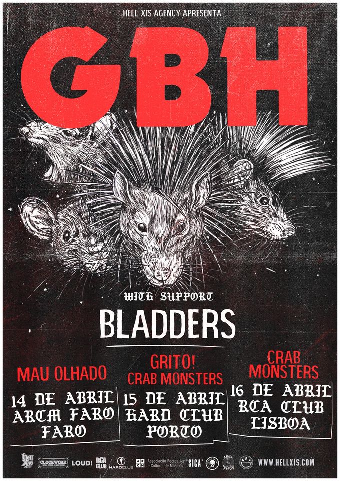 GBH + Bladders + Grito + Crab Monsters @ Hard Club