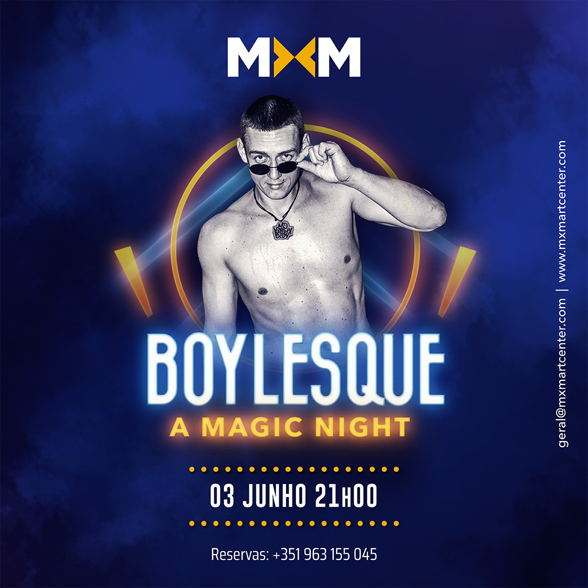 Boylesque - Jantar-espetáculo MXM Art Center