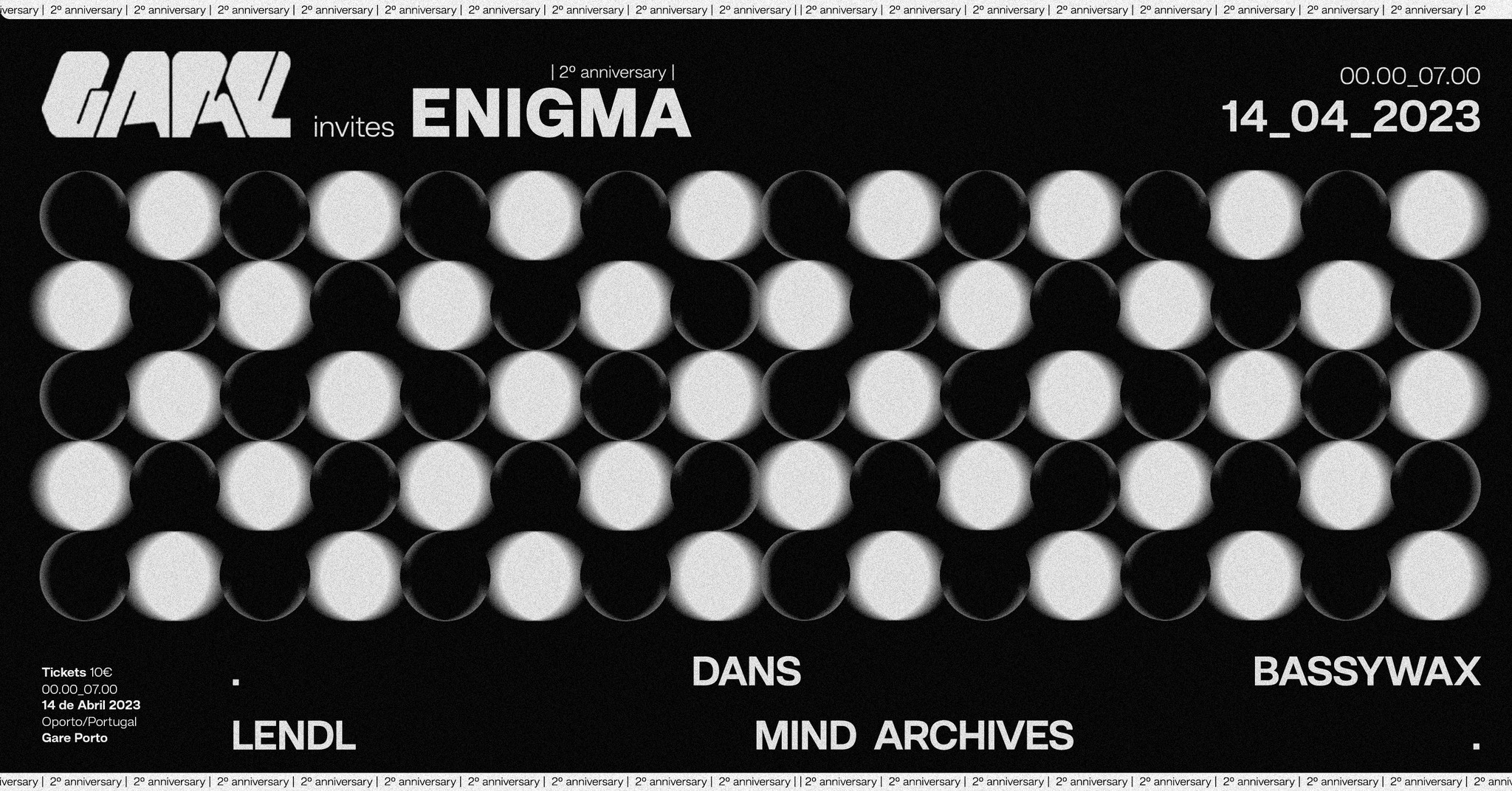 Enigma II Anniversary Lendl + Dans + Bassywax + Mind Archives