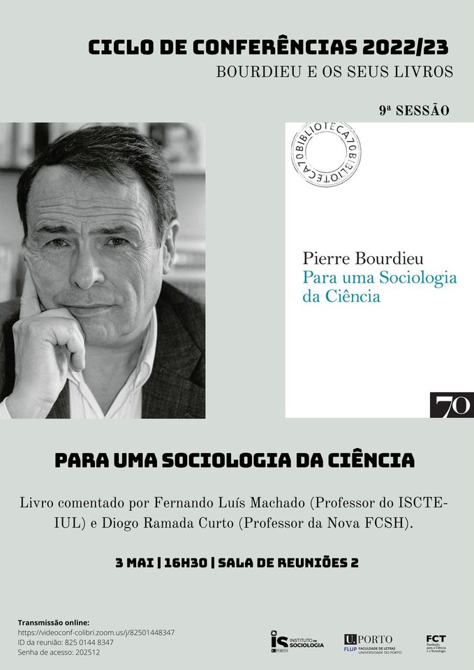 Bourdieu e os seus livros Para uma Sociologia da Ciência