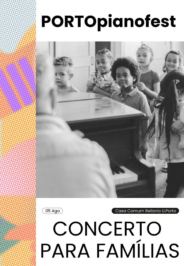 O Porto Pianofest lançou em 2022 um concerto especificamente para famílias— pais e filhos juntos!