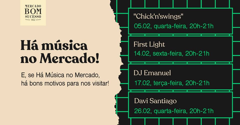 Há música no Mercado – Mercado Bom Sucesso