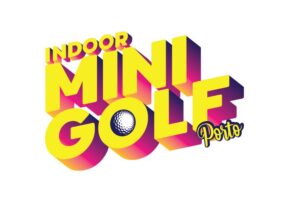 Minigolfe indoor de 18 buracos com campos de luz ultravioleta