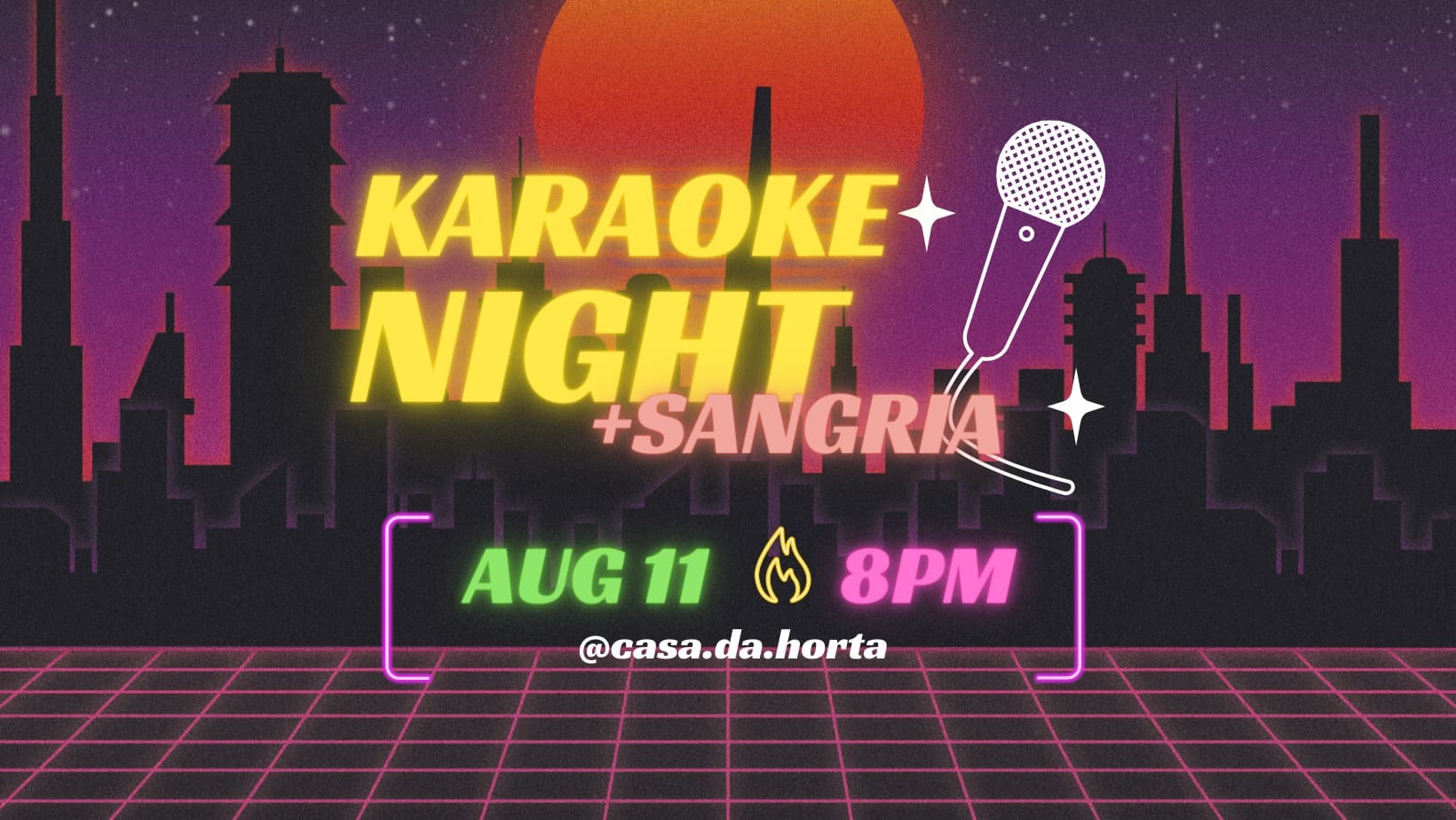 Noite de Sangria e Karaoke Karaoke and Sangria Night