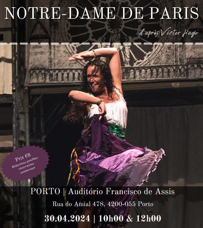 Teatro Francês "NOTRE DAME DE PARIS" no Auditório Francisco de Assis