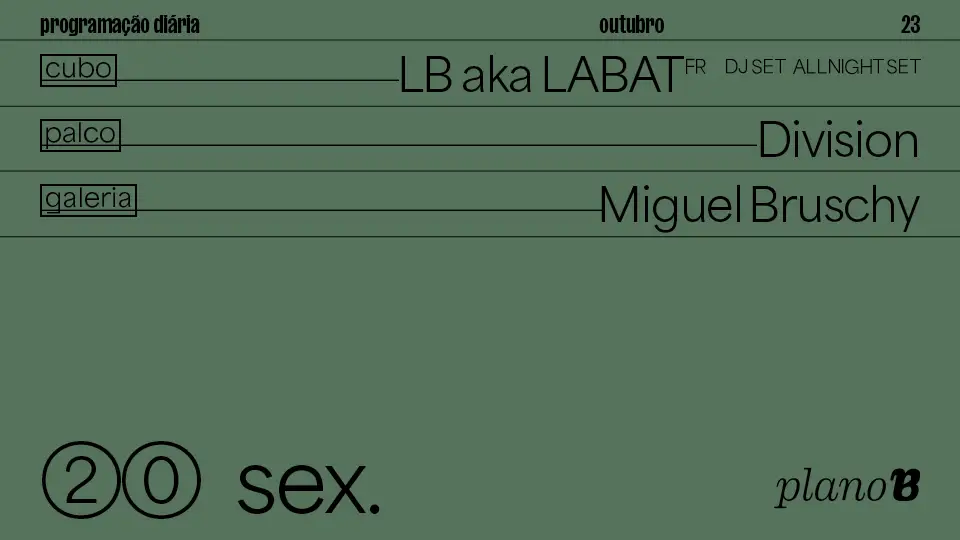 LB aka LABAT, Division, Miguel Bruschy