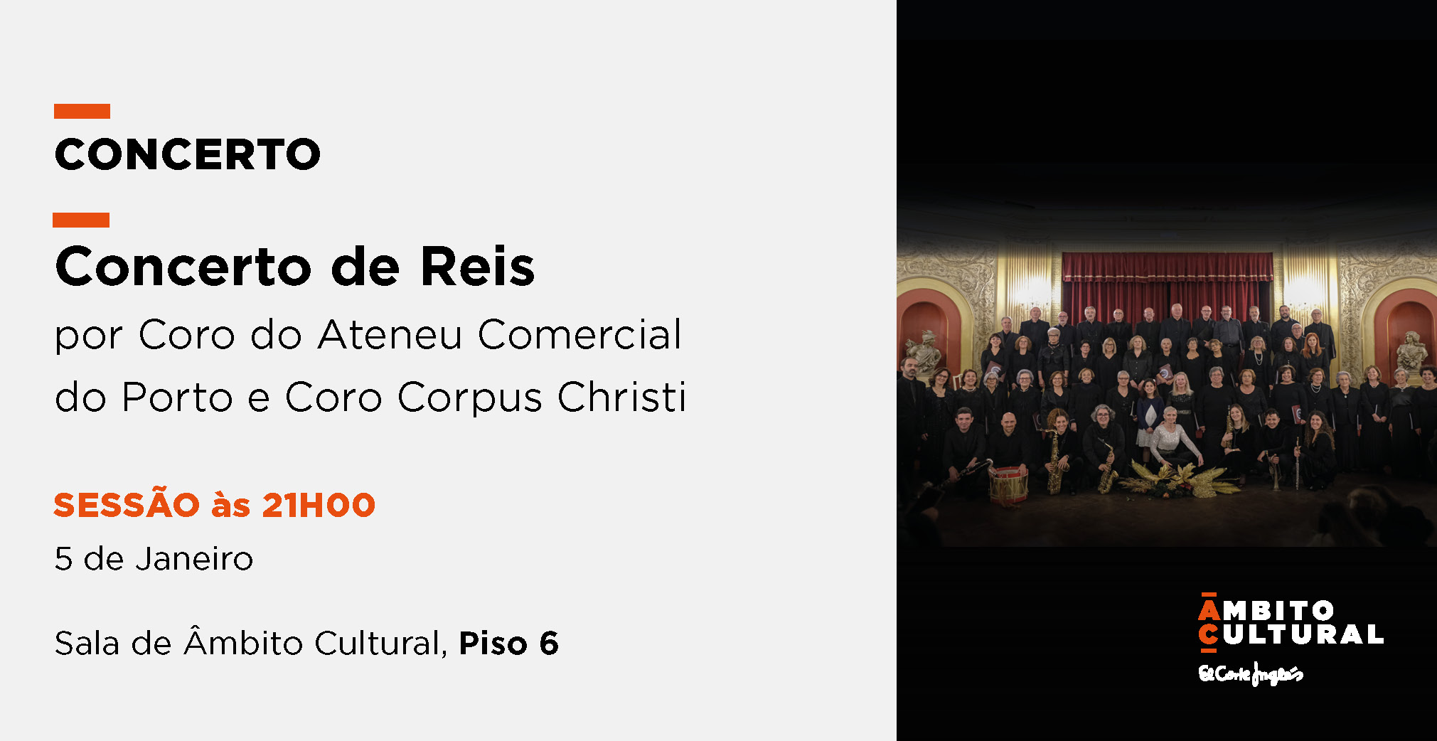 “Concerto de Reis” por Coro do Ateneu Comercial do Porto e Coro Corpus Christi