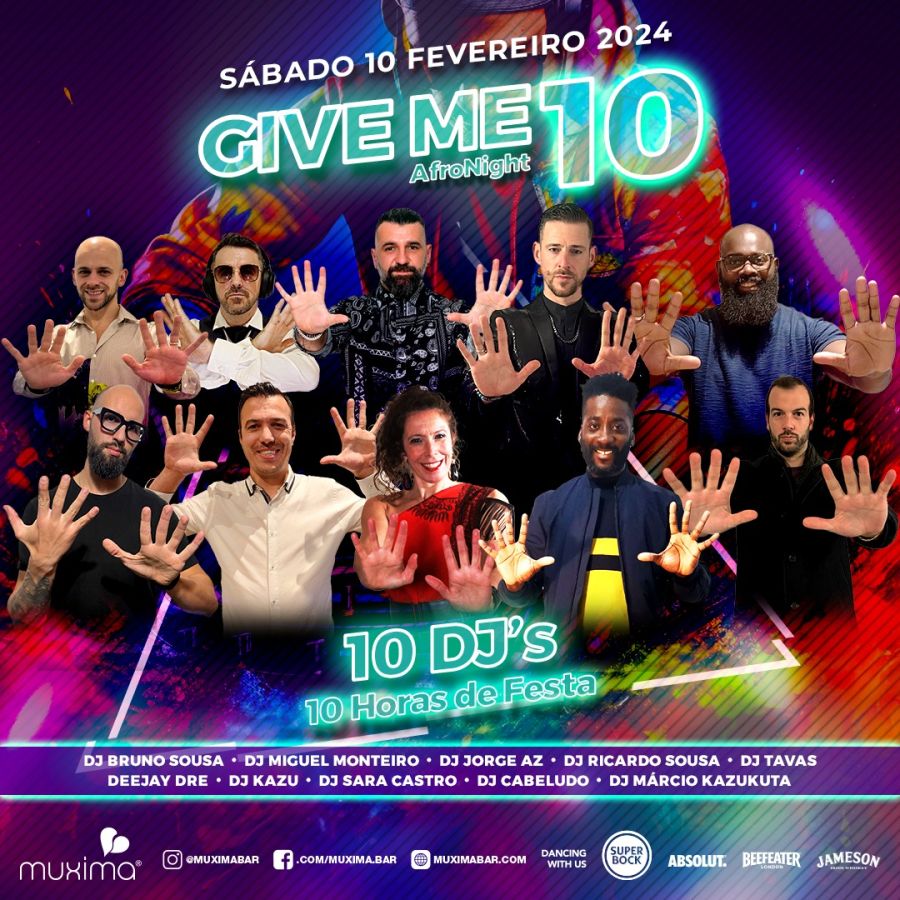 GiveMe10 - 10 DJ's, 10H de festa