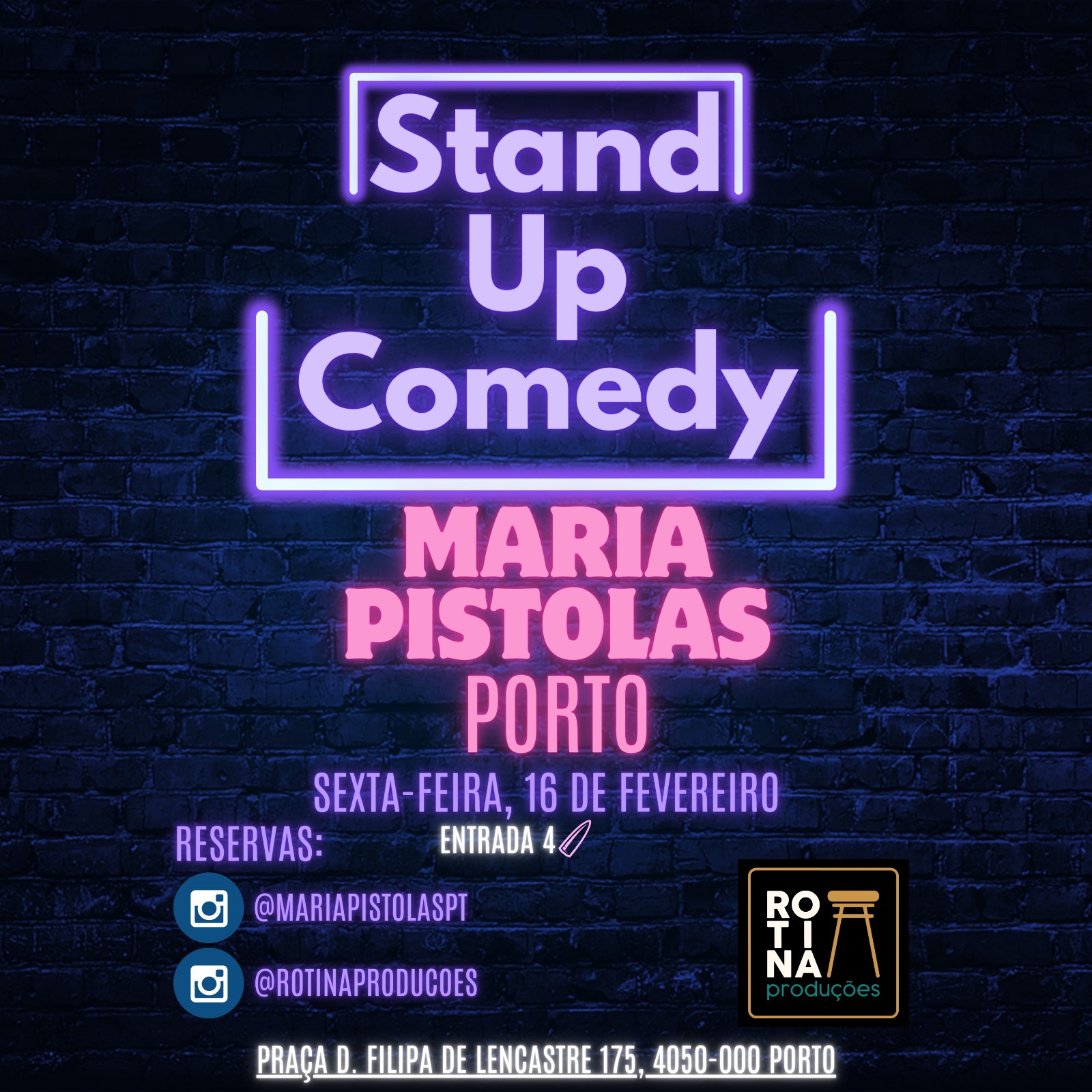 Maria Pistolas Comedy Sessions
