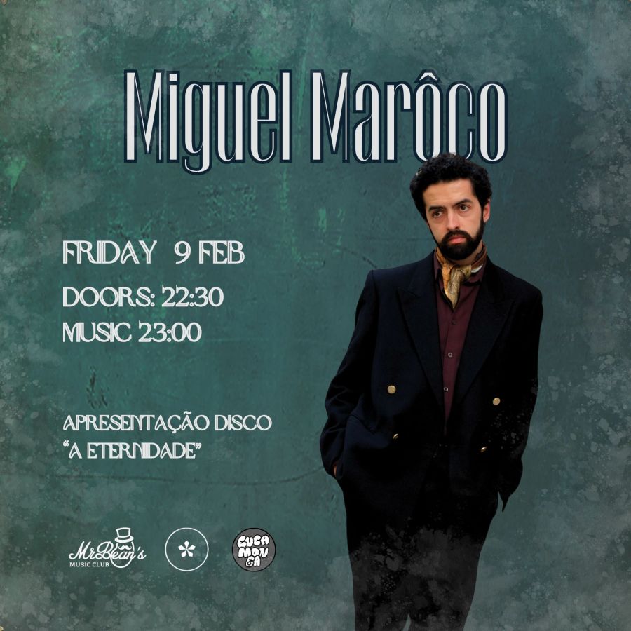 This Friday we will receive Lisbon based artist Miguel Marôco. Accompanied by an amazing band: Miguel Marôco - vocals and keys Fred Martinho - guitar Gonçalo Bicudo - bass Francisco Santos - drums No reservations, arrive early to save your place.