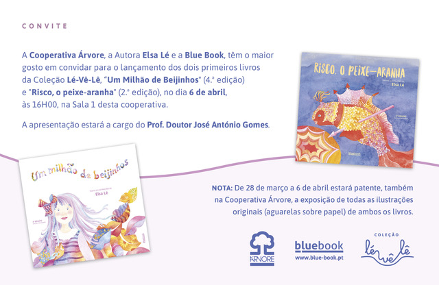 Exposição de Ilustrações dos livros infantis de Elsa Lé e Lançamento das novas edições