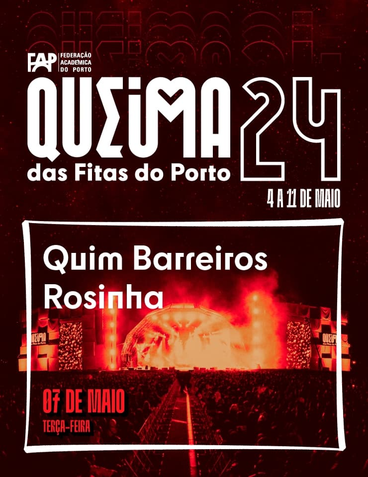 Cartaz dia 07 Queima das fitas do Porto 2024