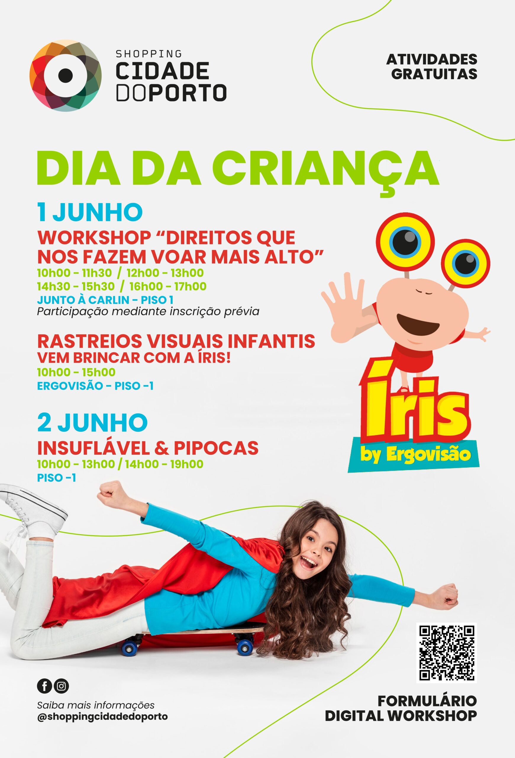 Atividades de Dia da Criança no Shopping Cidade do Porto