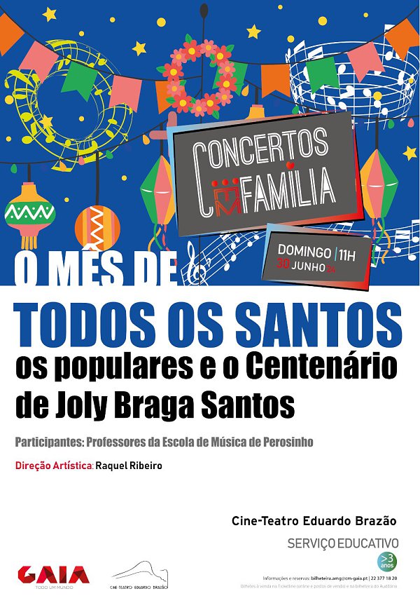 CONCERTOS EM FAMÍLIA O MÊS DE TODOS OS SANTOS