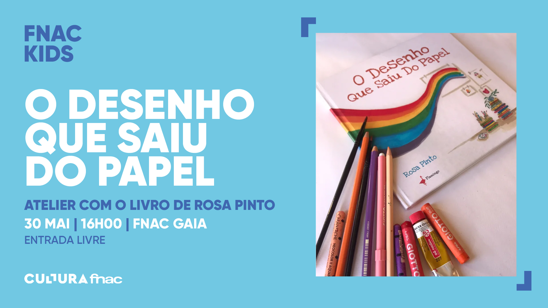O Desenho que Saiu do Papel - Atelier na FNAC Gaia