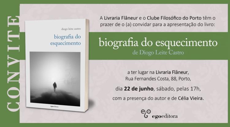 Apresentação: Biografia do Esquecimento de Diogo Leite Castro