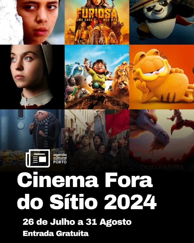 Sessões Gratuitas de Cinema ao Ar Livre Cinema Fora do Sítio 2024 no Porto