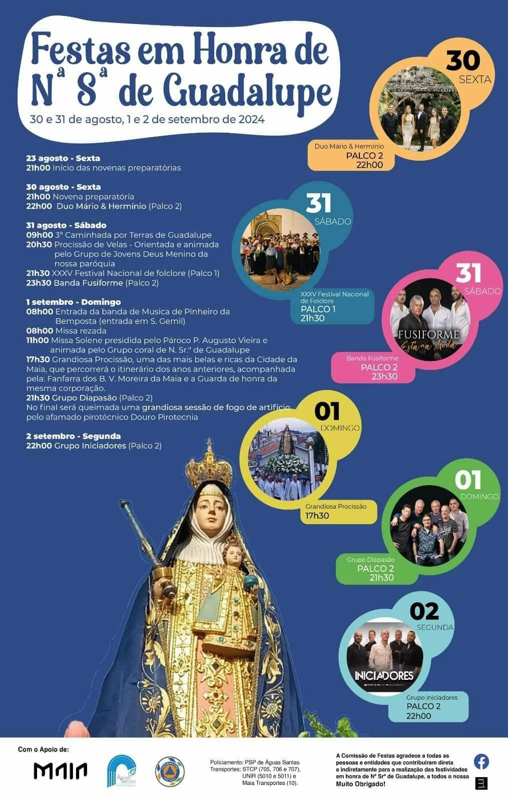 Festas em Honra de Nossa Senhora de Guadalupe 2024 - Maia
