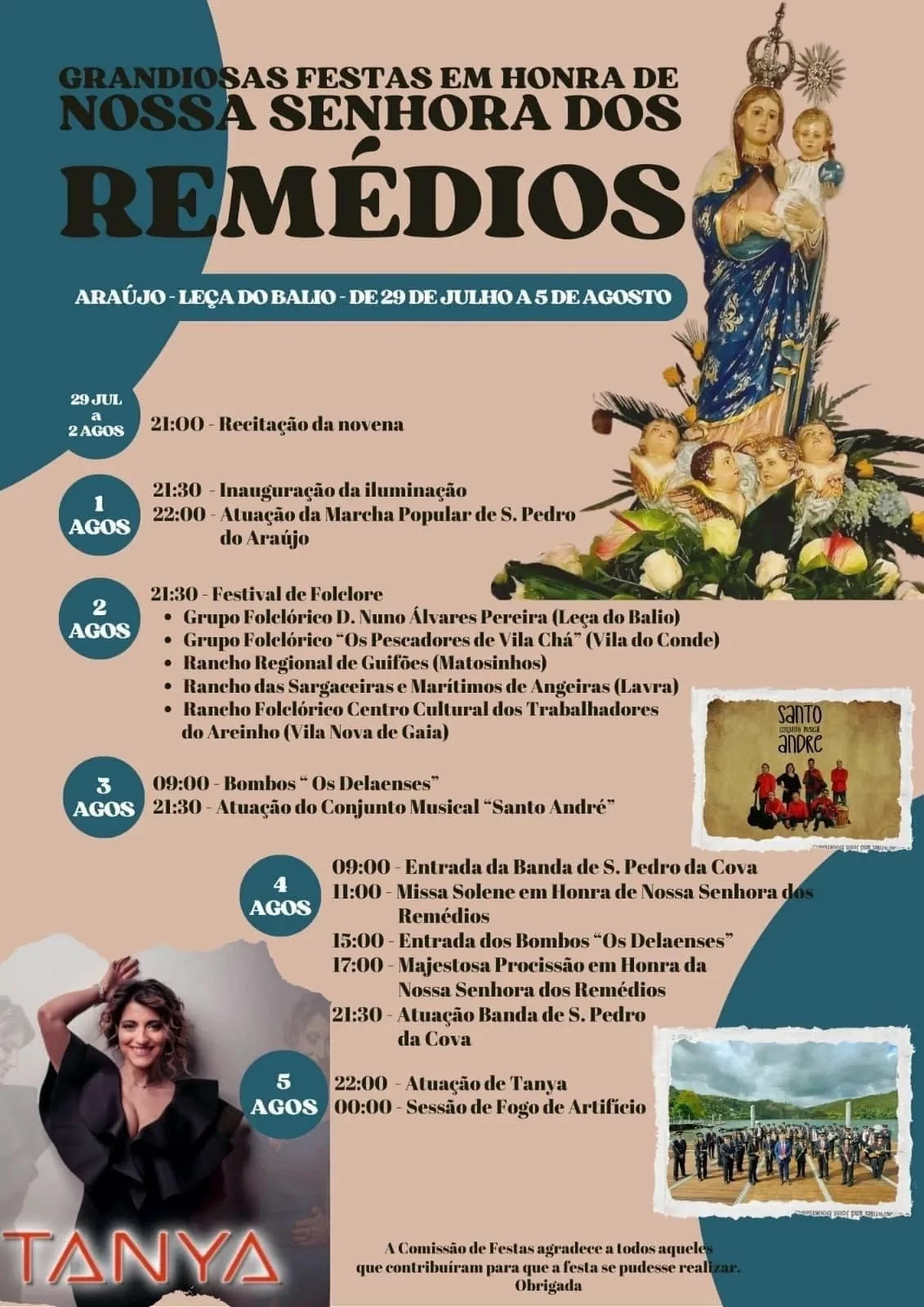 Festas em Honra de Nossa Senhora dos Remédios 2024 - Leça do Balio