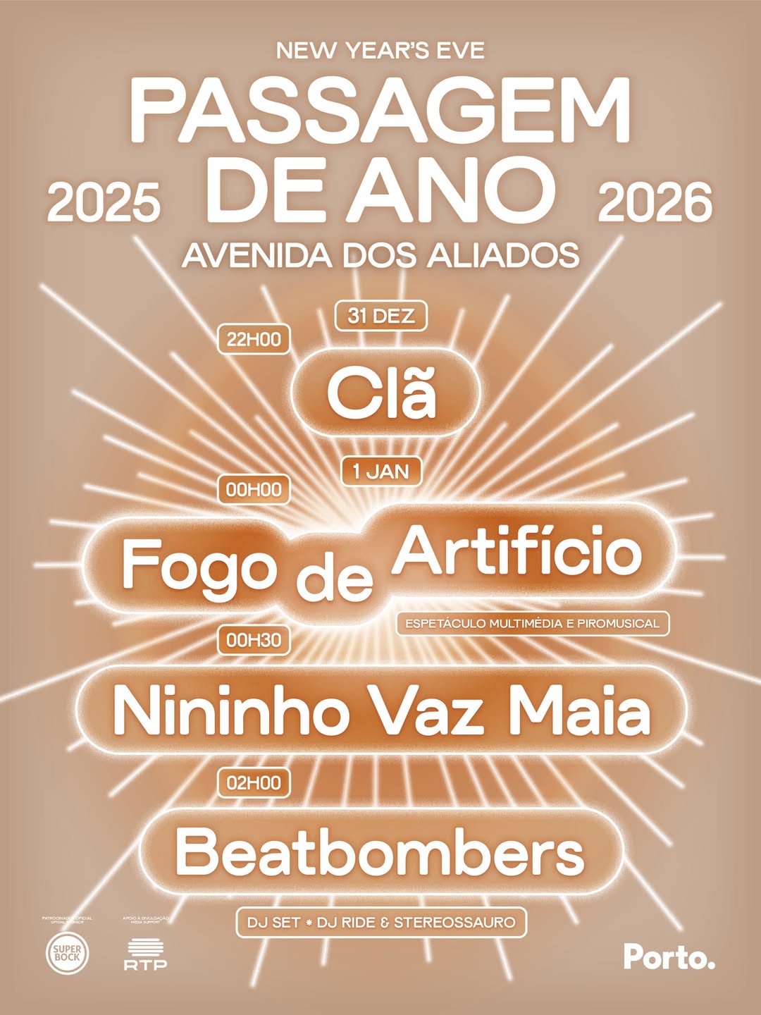 Passagem de Ano no Porto 2025 /2026 - Réveillon - O que fazer na passagem do ano no Porto - Sugestões | Ideias | Festas | Clubbing | Douro