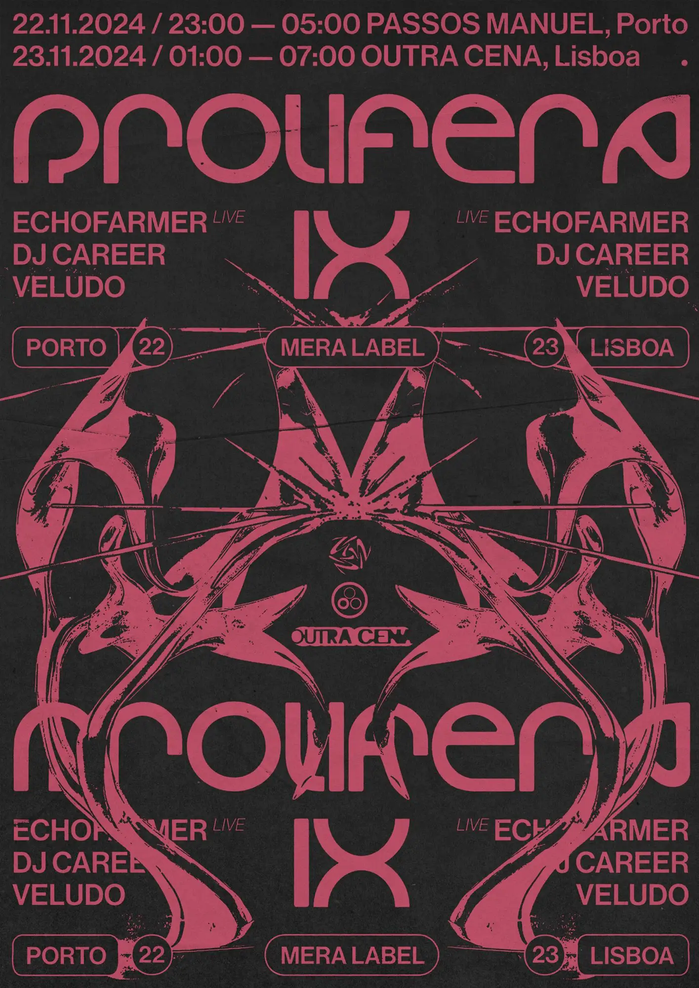 MERA LABEL PROLIFERA IX: echofarmer Live, DJ Career, Veludo