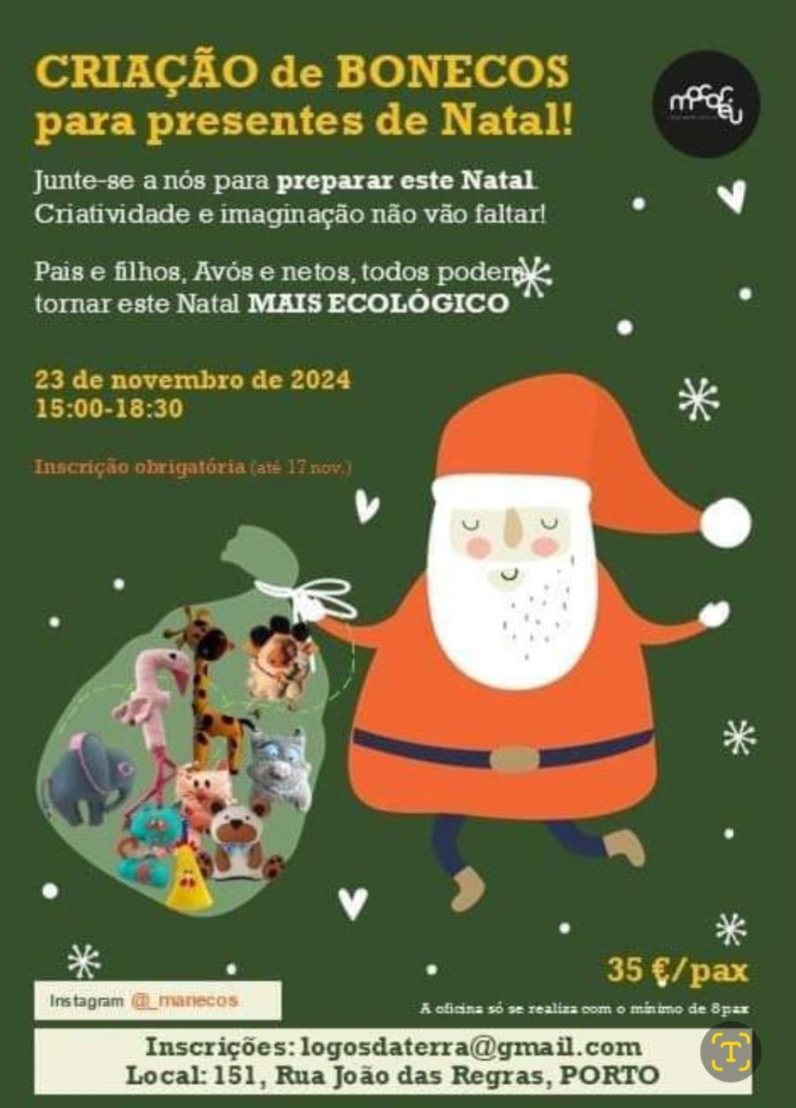 Oficina de bonecos de Natal