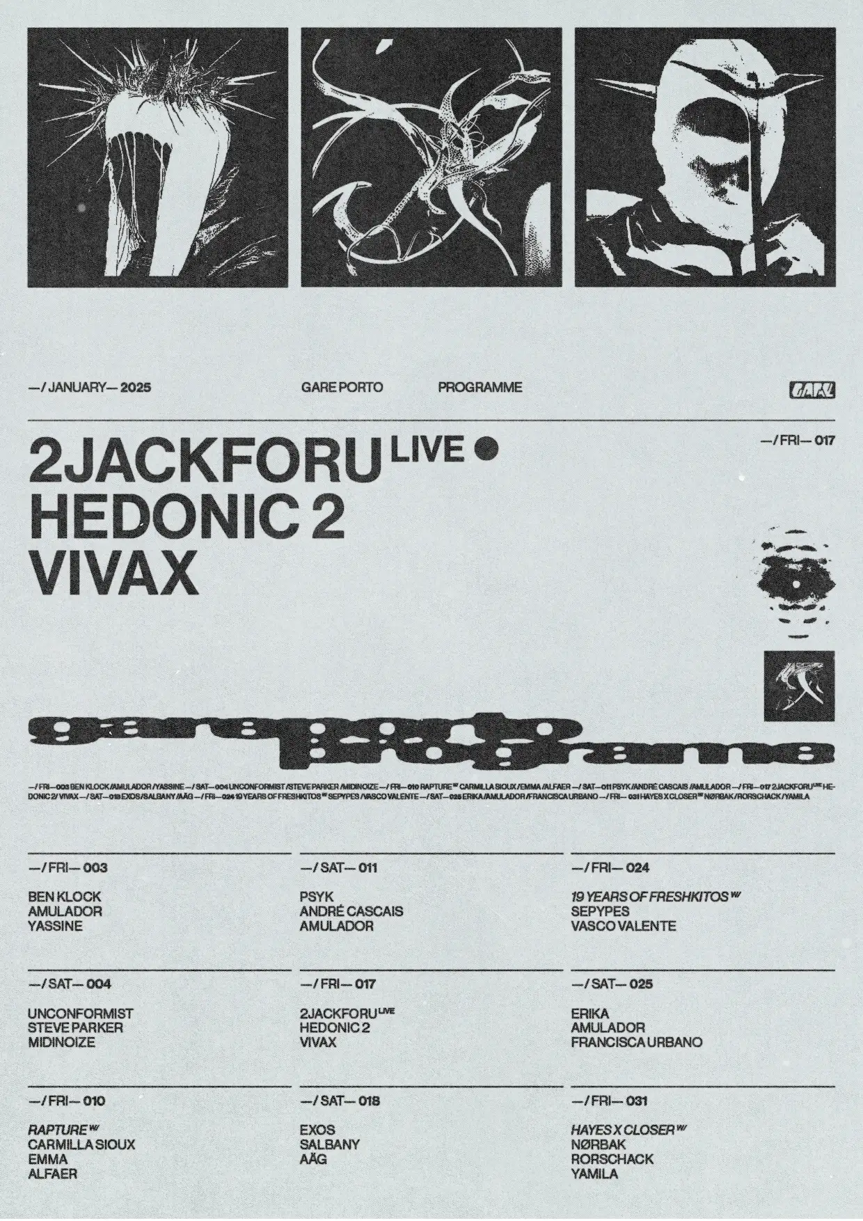 2jack4u [live] + Hedonic 2 + Vivax