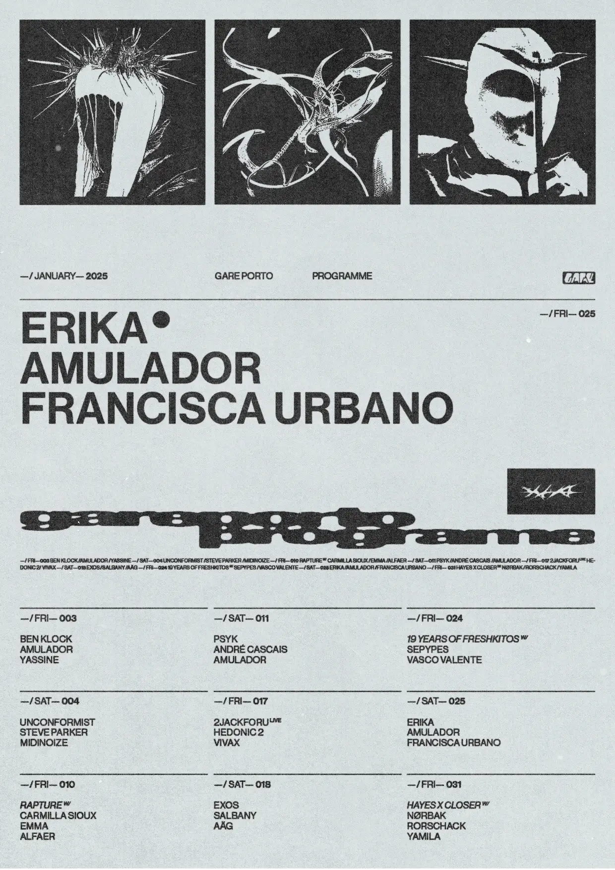 Erika + Amulador + Francisca Urbano