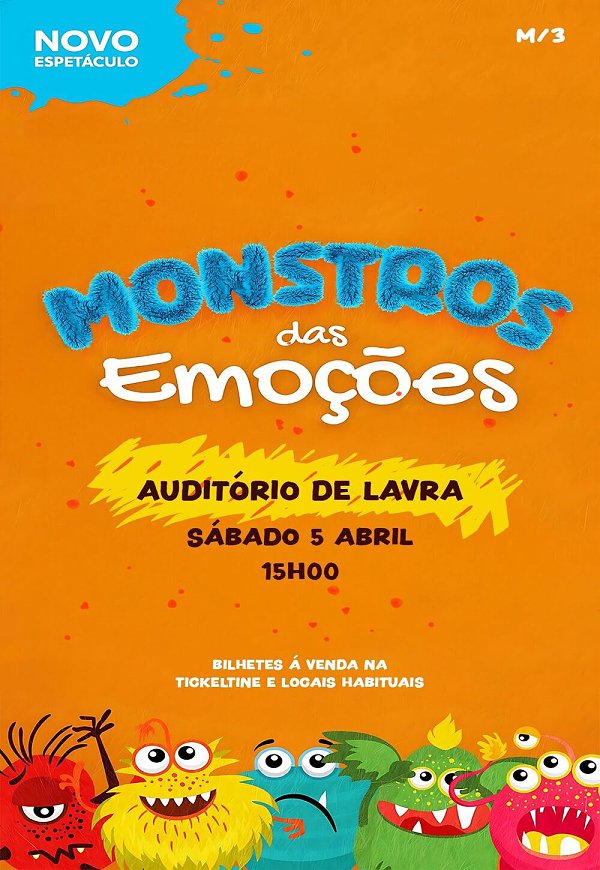 MONSTROS DAS EMOÇÕES - Auditório de Lavra