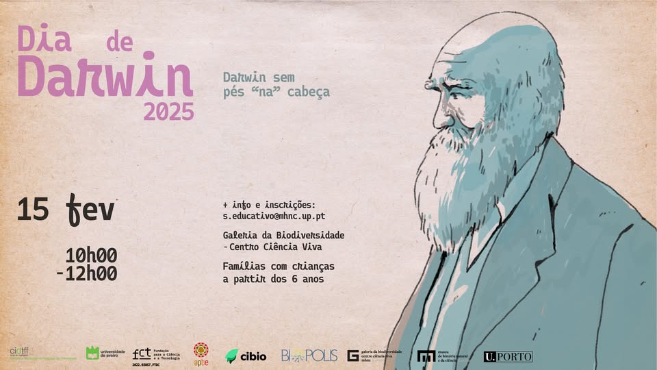 Darwin sem pés “na” cabeça – Dia de Darwin 2025