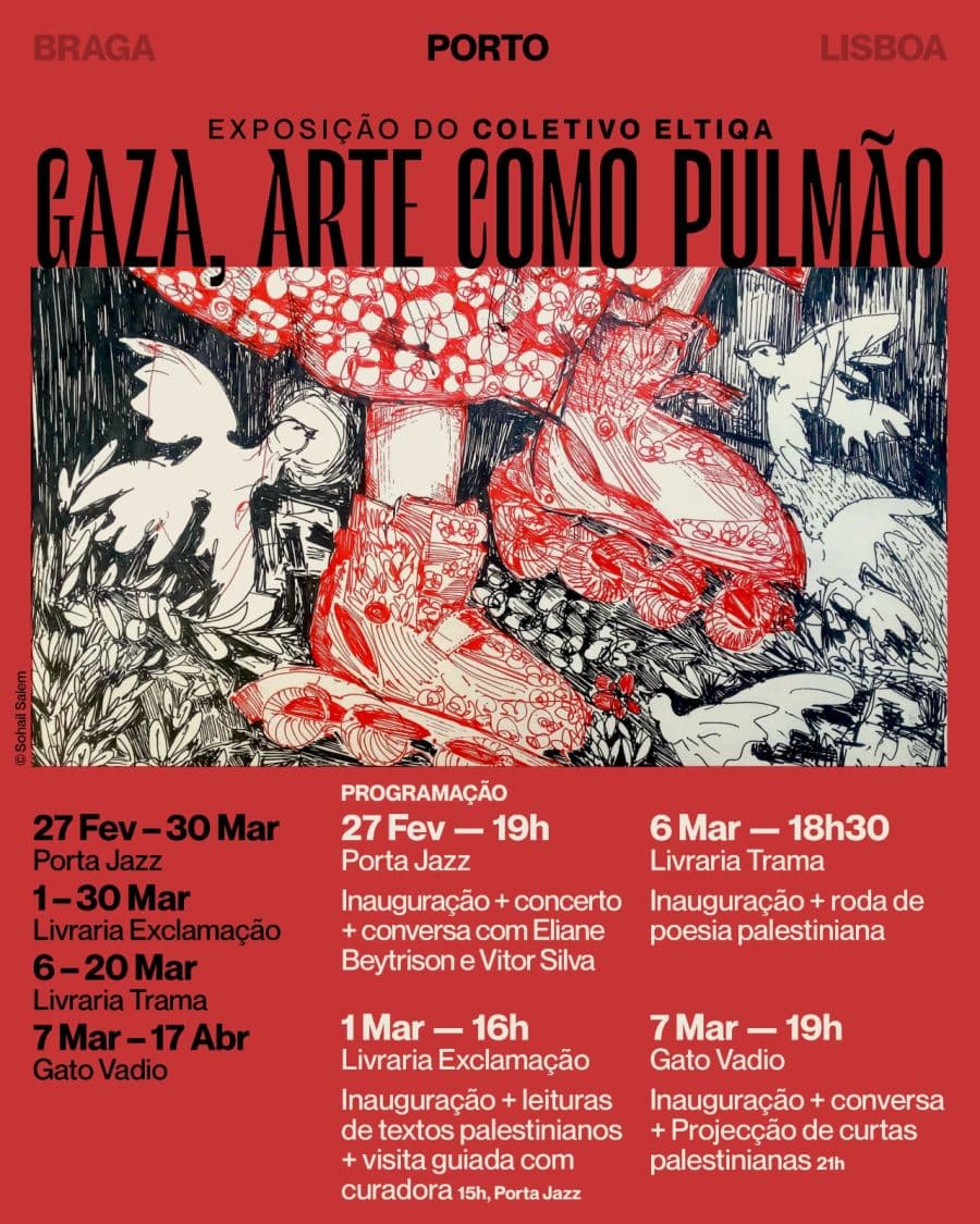 Exposição “Gaza, arte como pulmão” – Porto