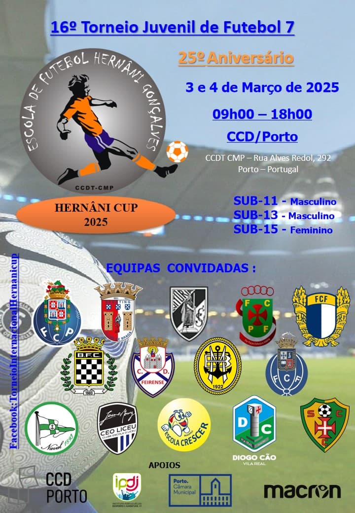 Hernâni Cup 2025 | 16.º Torneio de Futebol Juvenil