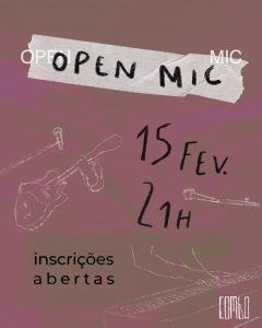 Open Mic: palco aberto para solos ou duetos