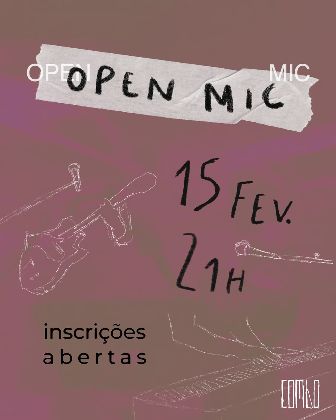 Open Mic: palco aberto para solos ou duetos