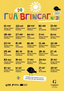 O projeto Rua do Brincar n.º 31 está de volta a Gondomar! Aos domingos de manhã, entre 16 de março e 28 de setembro de 2025