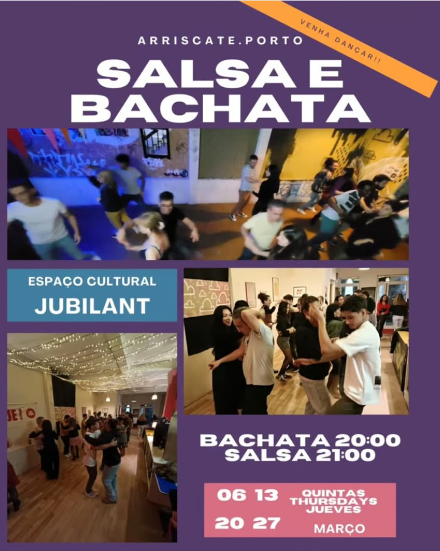 Aulas de Salsa e Bachata com Arriscate.Porto