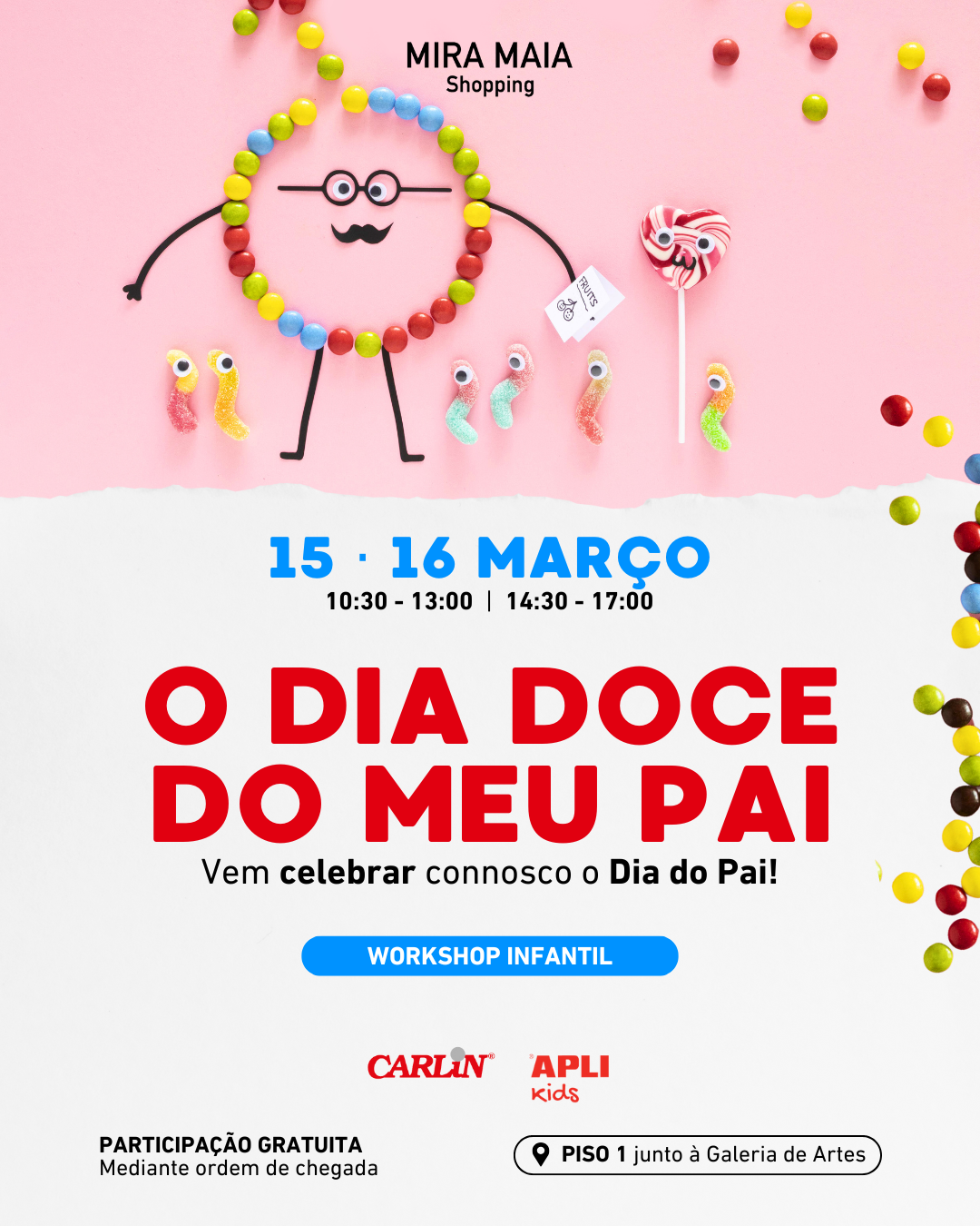 Mira Maia Shopping celebra o Dia do Pai com workshop criativo para os mais novos