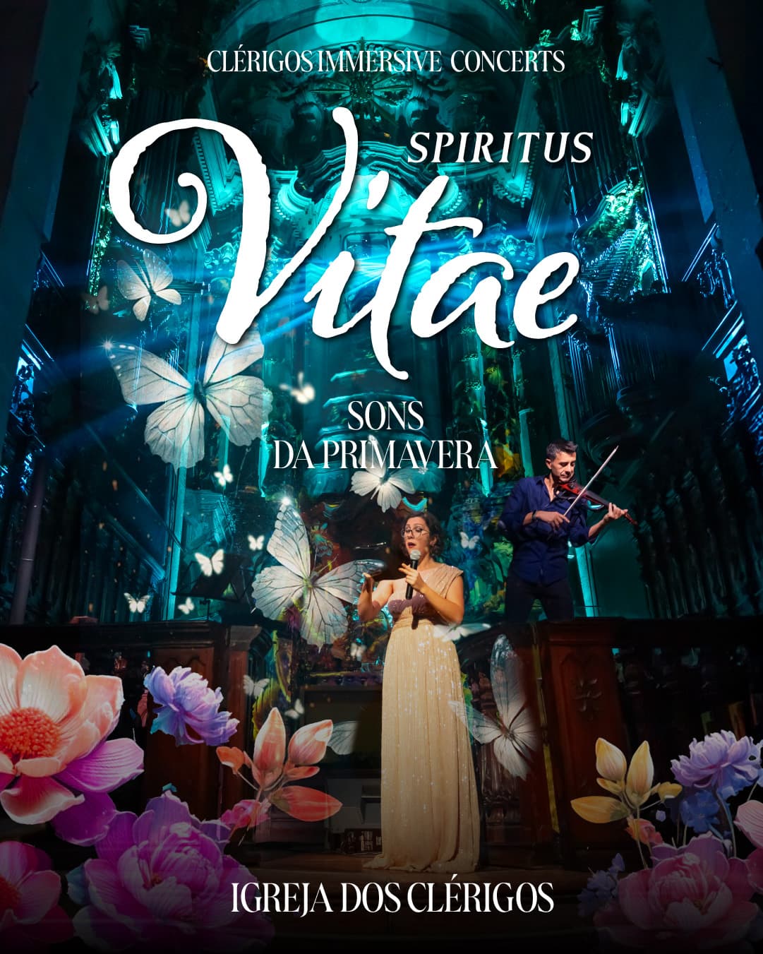 Novo ciclo de concertos imersivos celebra a Primavera na Igreja dos Clérigos A beleza, a renovação, a esperança e o renascimento são o mote de “Clérigos Immersive Concert: Spiritus Vitae – Sons de Primavera”, o novo ciclo de concertos imersivos da Igreja dos Clérigos, com estreia marcada para 3 de abril. No mês de abril, onde a Páscoa simboliza a renovação e a natureza se transforma com a chegada da Primavera, o interior da icónica Igreja dos Clérigos vai encher-se de cores e sons, numa emocionante ode à beleza e ao renascimento. O novo ciclo de concertos “Clérigos Immersive Concert: Spiritus Vitae – Sons de Primavera” promete transportar o público numa viagem multissensorial pela essência da nova estação, evocando e celebrando a beleza da vida em todo o seu esplendor. O primeiro concerto estreia no dia 3 de abril, às 21h30, e as sessões seguintes decorrem nos dias 4, 8, 9, 17, 18, 24 e 25 de abril. “Clérigos Immersive Concert: Spiritus Vitae – Sons de Primavera” combina a interpretação ao vivo de temas que colhem inspiração na leveza da estação e no espírito pascal com uma projeção inédita a 360º na arquitetura do monumento, para promover uma vivência profunda e arrebatadora no coração do templo, com uma mensagem de luz, renovação e esperança. Neste novo ciclo imersivo, com um total de oito concertos exclusivos, aos majestosos órgãos de tubos da Igreja dos Clérigos, ao melódico violino e à voz junta-se, pela primeira vez, a interpretação de piano ao vivo. Juntos, darão vida a melodias como “Arabesque” (C. Debussy), “Rejoice Greatly” (G. F. Haendel) ou Alleluia (W. A. Mozart). Segundo Edoardo Canessa, “Spiritus Vitae é uma muito necessária exaltação do renascimento, da natureza, da beleza e do eterno ciclo da vida. Mais do que uma experiência musical, estes concertos pretendem mergulhar o público numa viagem interior de reflexão e deslumbramento, com todos os sentidos, onde todos os elementos – a arquitetura e a solenidade do templo, a projeção, a escolha das melodias, a interpretação musical ao vivo – se unem em perfeita sintonia para proporcionar uma vivência única, de onde saímos transformados”. De acordo com António Tavares, António Tavares, Diretor Executivo da Irmandade dos Clérigos, “a Páscoa é, por natureza, um tempo de reflexão, de renascimento e de celebração. Na Igreja dos Clérigos, é já uma tradição assinalarmos esta época com concertos especiais, que dão uma nova vida ao nosso monumento e ao espírito de quem nos visita. Este ano, reforçamos esse compromisso com mais um ciclo de concertos imersivos, que representa o investimento contínuo na criação de experiências culturais e sensoriais únicas, onde a música, a luz e a grandiosidade da nossa Igreja se unem numa celebração da beleza da vida”. O ciclo Spiritus Vitae surge na sequência dos concertos multimédia “Clérigos Immersive Concert – Spiritus of Classical Music” e “Spiritus Natalis”, iniciativas desenvolvidas a partir do universo de Spiritus, o primeiro espetáculo imersivo da Igreja dos Clérigos, que em 2023 consagrou o monumento como “Local Mais Notável” do mundo pelos Remarkable Venue Awards. Os bilhetes para os concertos de Primavera, recomendados para maiores de 12 anos, estão disponíveis desde 19 de março, com o custo de 27€, e podem ser adquiridos em www.spiritusporto.com e www.portugalagenda.com, ou na bilheteira local.